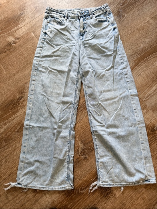 American Eagle Outfitters Denim - American Eagle Outfitters Light Blue Super High-Rise Baggy Wide-Leg Jeans